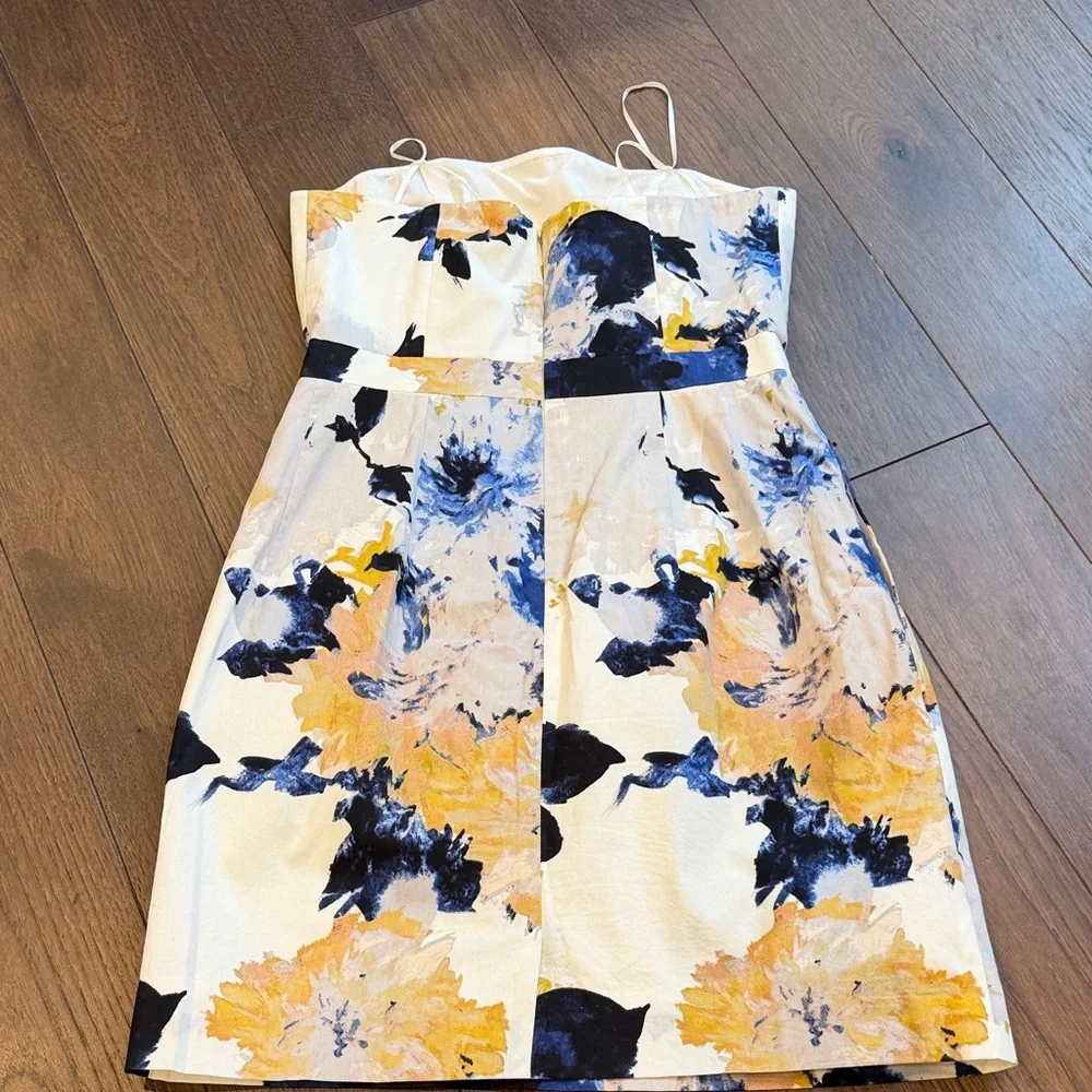 J. Crew Floral Strapless Dress Size 2 C12-024